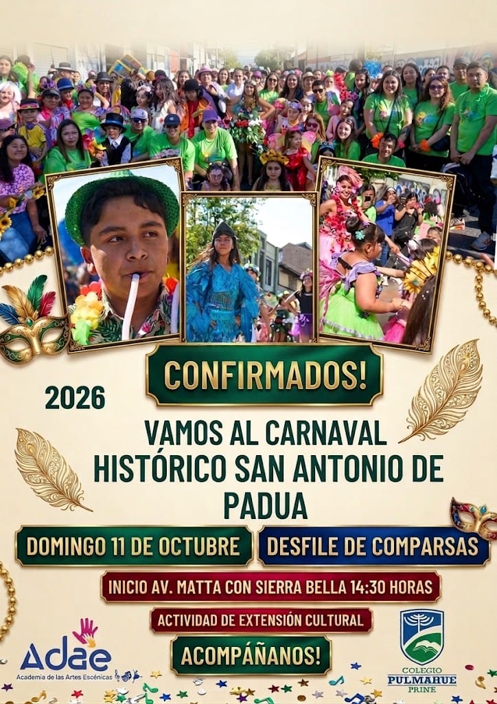 Confirmados al Carnaval San Antonio de Padua 2026