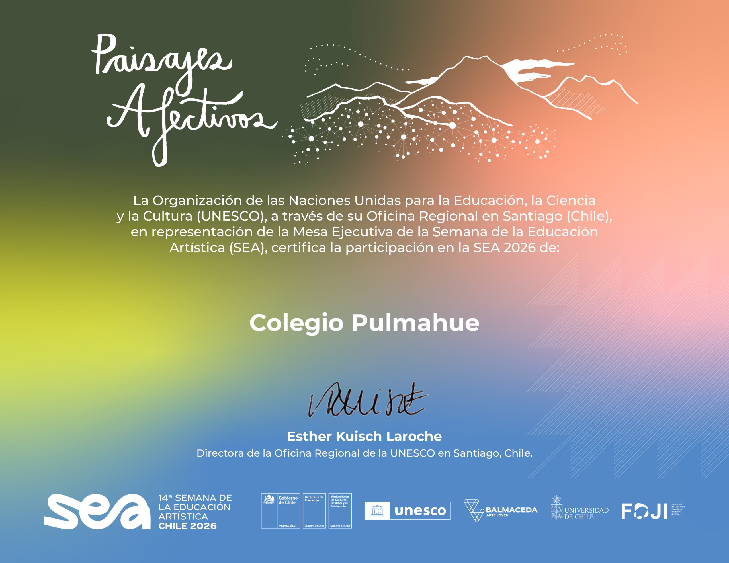 Certificado UNESCO